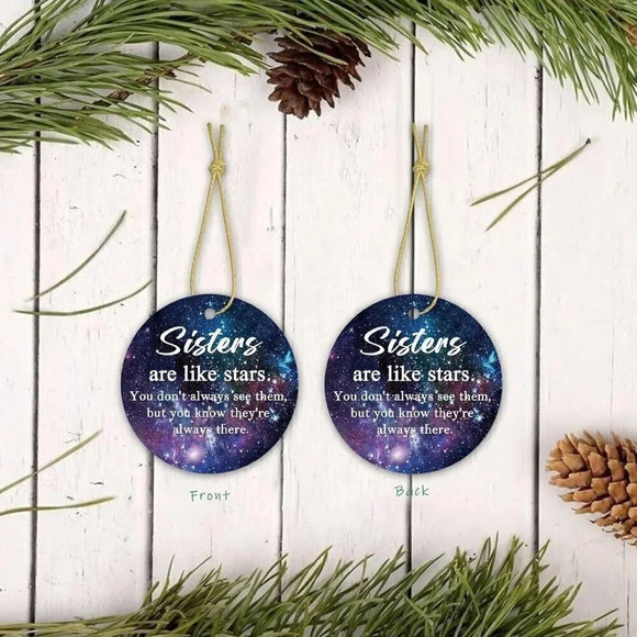 3" Sister Gifts from Brother Ceramic Christmas Decorations - Picture 6 of 7